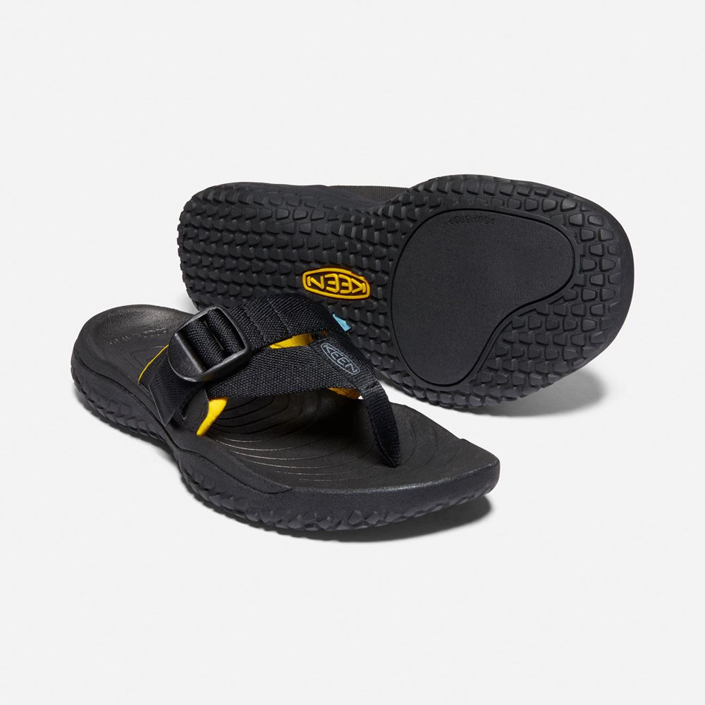 Sandale Keen Romania Barbati Negrii Solr Toe Post Sandal 7123-ABGRU